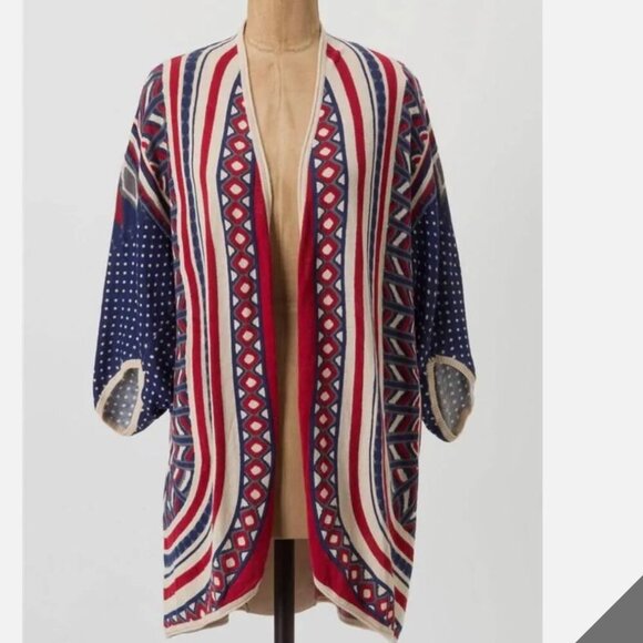 Angel of the North open cardigan sweater southwest western shrug pockets kimon S - Picture 1 of 12